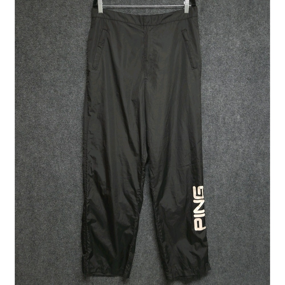 Ping Pants Mens Large Black Dogleg Wind Rain Pant Relaxed Outdoors